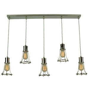 Marconi 5 light pendant by the limehouse lamp co
