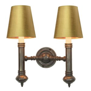 Carlton Twin Wall Sconce made by the limehouse lamp company