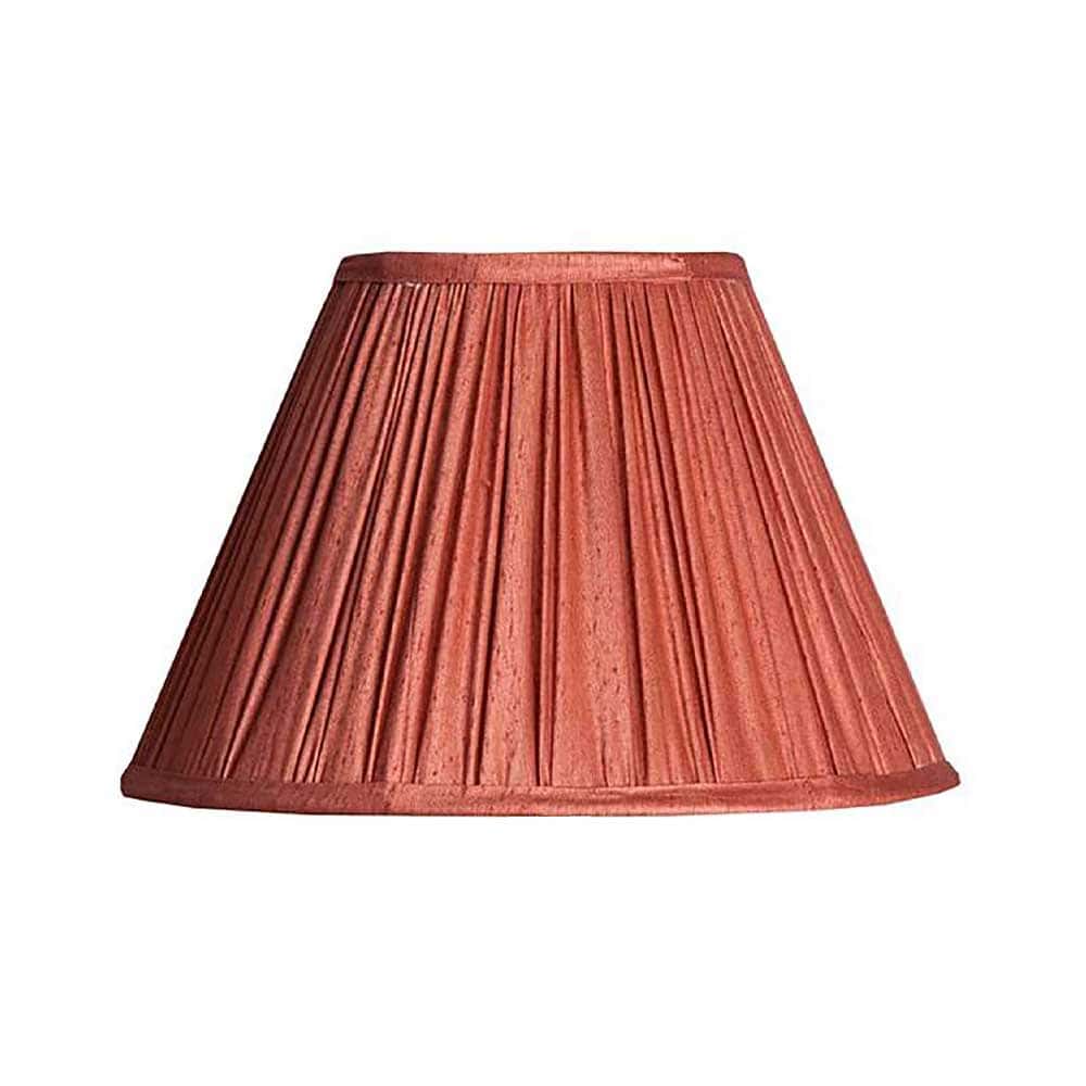 25cm or 30cm Orange Dupion Silk Lampshade with Clear Lining Drum or Oval 20cm