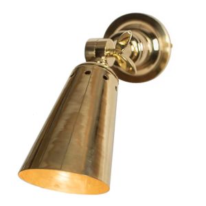 Steamer Wall Light in polished brass by the limehouse lamp company