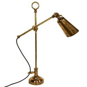 Steamer Table Lamp in distressed brass by the limehouse lamp company