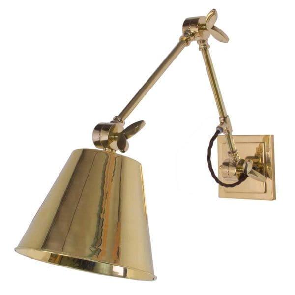 Library Double Adjustable Wall Light by the limehouse lamp company